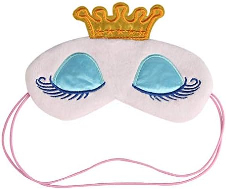 Cute Eyes Cover Crown Style Eyeshade Travel Sleeping Blindfold Shade Short Plush Eye Mask Eyeshade
