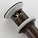 Angle Simple Bathroom Sink Drain with Overflow, Brass Pop Up Vanity Sink Drain Stopper Oil-Rubbed Bronze