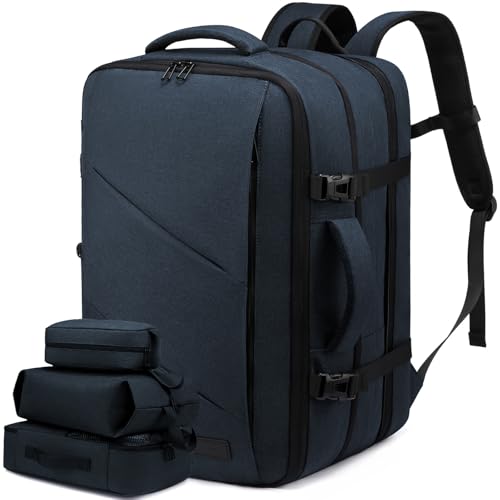 LOVEVOOK 30-40L Rucksack Handgepäck Reiserucksack Flugzeug Herren Damen, erweiterbar Travel Backpack Business Rucksack, Laptop Rucksack für 17,3 Zoll,