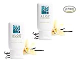 Aloe Cadabra Flavored Personal Lubricant & Moisturizer for Her, Him & Couples, Best Natural Lube Oral Gel Vanilla, 2.5 oz (Pack of 2)