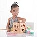 Babe Rock Shape Color Sorter Toddler Toy - Wooden Toddler Toy Color Recognition Shape Sorting Cube Lid for Toddlers Learning Sort and Match Toys for 3 Years Old Boys Girls