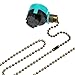 Jetec 2 Pack Ceiling Fan Switch 3 Speed ZE-268S6 and 10 Feet Beaded Pull Chain Extension with 10 Connectors for Ceiling Fans Lamps and Wall Lights (Brass Pull Chain)