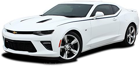 PIKE : 2016 2017 2018 Chevy Camaro Upper Door to Fender Accent Stripes Vinyl Graphic 3M Decal Kit (ALL MODELS) (Color - 3M 05 Silver Metallic)