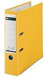 Leitz Lever Arch File, Yellow, Plastic, A4, 8 cm