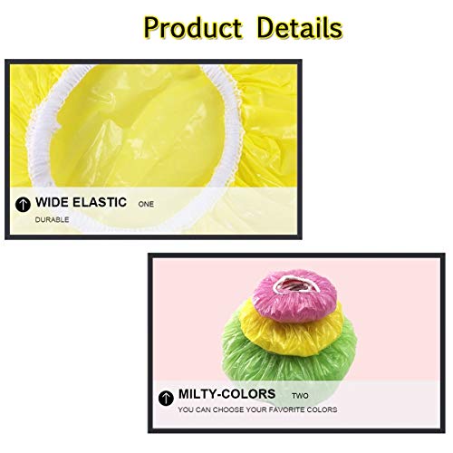 60 Pcs Elastic Food Storage Covers Reusable Bowl Covers Plastic Covers for Outdoor Picnic 3 Different sizes (60)