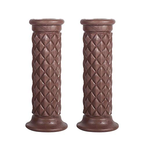 Motorcycle Hand Grips, 1 Pair 7/8" 22mm Non Slip Rubber Handlebar Grips End Thruster Grip for Honda Triumph Yamaha Kawasaki (Dark Brown)