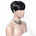 AIWEISE Human Hair Short Bob Wigs Short Pixie Cut Wigs Layered Cut Wig for Black Women