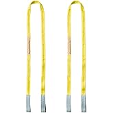 Kivomot Lifting Straps - Industrial Grade Polyester Tow Strap - 6.5FT Long, 1in Wide, 2-Pack Gun Sling - 4400 lbs Max Load - Ideal for Riggers, Tree Care Crews, Warehouses