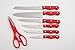 Sunbeam Westmont 13 Piece Cutlery Set Stainless Steel, Red Handles