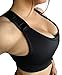 Post Surgical Comfort Compression Sports Bra: Black Dragonfly (Large)