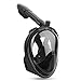 Vaincre 180° Full Face Snorkel Mask with Panoramic View Anti-Fog, Anti-Leak with Adjustable Head Straps - See Larger Viewing Area Than Traditional Masks