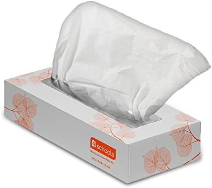 B4Schools FACIAL TISSUES - 2 Ply, Soft &amp; Strong, Flat Box, 30 Boxes/100 Sheets Per Box, Made in America