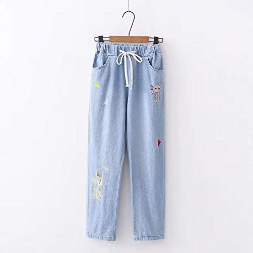 Amazon Viviseason ビビシーズン レディース ジーンズ かわいい ウサギ 刺繍 学生 デニム ロングパンツ ジーンズ 通販
