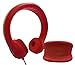 Kidrox Wired Kids Headphones, Volume Limited with Padded Cushions and Removable Size-Adjuster, Safe for Children (Red)
