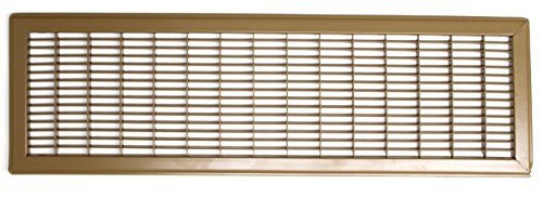 8 X 30 Heavy Duty Rigid Floor Grille - Fixed Blades Air Grill - Brown by HVAC Premium