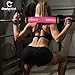 Barbell Squat Pad for Women & Pair of Gym Ankle Straps for Cable Machines - Pink Hip Thrust Squat Sponge & 2 Leg Kickback Straps Gym Bundle - Fitness Gift Accessories with Velcro Straps & Carry Bag