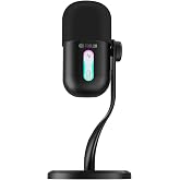 TOALLIN USB Condenser Microphone for Recording, Streaming, Podcasting | Noise Reduction &amp; One-key Mute, Work with Laptop/PC/Tablet/Cellphone, Black