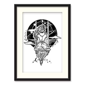 Black Paper Framed Canvas Wall Art for Living Room, Bedroom Black and White City Map Canvas Prints for Home Decoration Ready to Hanging - 23x31 inches