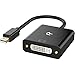 Rankie Mini DP to DVI, Gold 1080P Plated Mini DisplayPort (Thunderbolt Port Compatible) to DVI Male to Female Adapter Converter (Black) primary