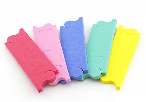 100 Pairs 4-Hole Pedicure Toe Separator for Salon Nail Spa - 7mm thick - Thumbnail 2