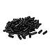 uxcell a16121600ux1380 4mm Inner Dia Rubber Hose End Cap Screw Thread Protector Cover Black (Pack of 100)