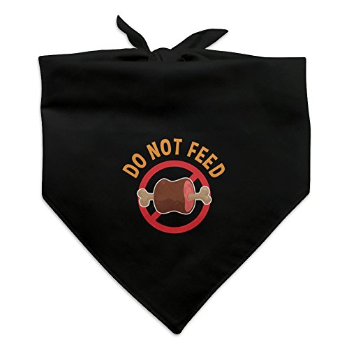 Graphics and More Do Not Feed Dog Dog Pet Bandana - Black