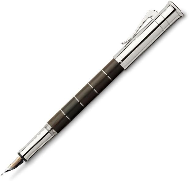 Faber-Castell 145801 Classic Anello Grenadill Fine GRAF, Brown,Platinum,Silver