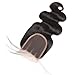 West Kiss Hair Body Wave Brazilian Human Hair 4x4 Lace Closure 3 Part Closure (8 inches three part)