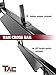 TAC Universal 2 Bars Roof Ladder Rack 600 LBS Capacity Utility Adjustable Cross Bar with Stopper for Van Without Rain Gutter Fit for Kayak Canoe Ladder Lumber Pipes Cargo Carrier Accessories