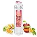 Large 32 oz Fruit Infused Water Bottle - FREE 30 Page Ebook with 100 Recipes Included - Exclusive Colors