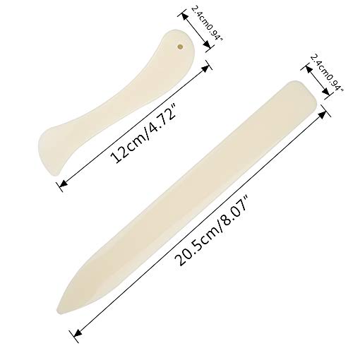 Set of 16 Bookbinding Tools, findTop Bone Folder Creaser Waxed Linen Thread Wood Handle Awl Large-Eye Needles for Handmade DIY Bookbinding Crafts and Sewing Supplies