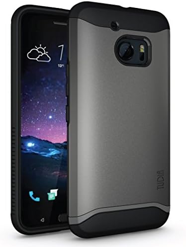 TUDIA Slim-Fit MERGE Dual Layer Protective Case for HTC 10 (HTC One M10) (Metallic Slate)