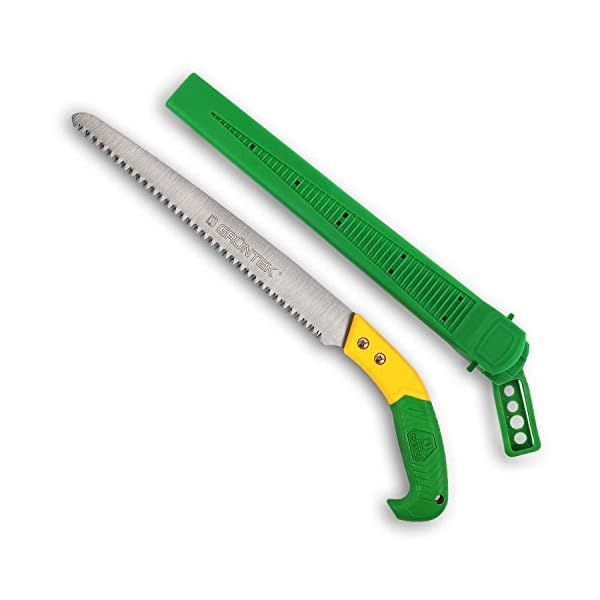 GRÃNTEK GartensÃ¤ge BARRAKUDA 300 mm, BaumsÃ¤ge, Impuls gehÃ¤rtete aggressive Spezial-Zahnung, HandsÃ¤ge, rutschfester gummierter Griff, praktischer Halter mit GÃ¼rtelclip, HolzsÃ¤ge SÃ¤ge AstsÃ¤ge