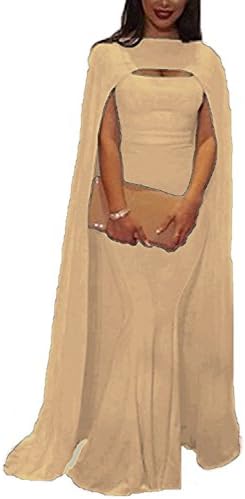 Ellenhouse Women's Mermaid Long Formal Gown Prom Evening Dresses with Cape EL380