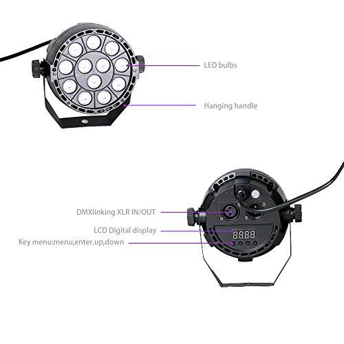 image for Gohyo 36W UV Par Light Black DJ Lights Party 12 Pcs LED Dicso Light St