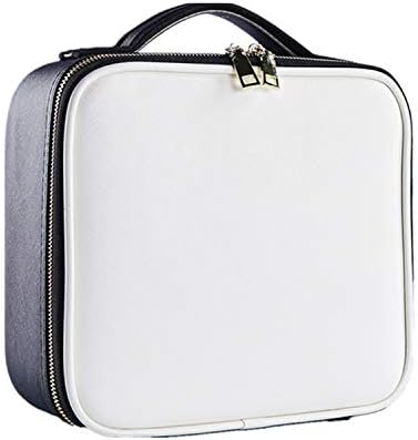 Goriest Makeup Bag,Cosmetic PU Bags travel Makeup Train Case Travel Portable Handbag Storage Bag Large Organizer with Adjustable Dividers