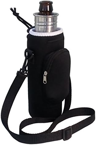 Stainless Steel Insulated Bottle Cooler with Opener and Neoprene Insulating Carry Jacket