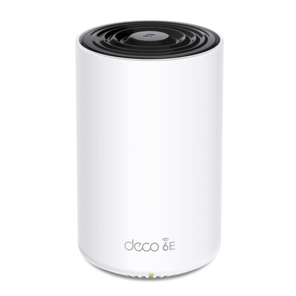TP-Link Deco XE75 Pro Mesh WLAN Set (1 Pack), Wi-Fi 6E AXE5400 Tri-Band Router & Repeater, 1× 2.5G Port + 2× 1G Ports, Zusatzeinheit, empfohlen für Häuser mit 1-2 Schlafzimmern, WPA3