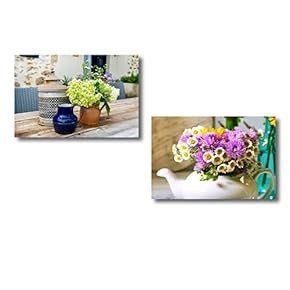French Still Life Outdoor with Flowers on The...