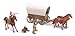 NewRay Big Country Western Cowboy Set with Covered Wagon, Horses, Cowboys Play Set