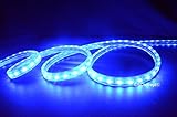 CBConcept UL Listed, 20 Feet,Super Bright 5400 Lumen, Blue, Dimmable, 110-120V AC Flexible Flat LED Strip Rope Light, 360 Units 5050 SMD LEDs, Indoor/Outdoor Use, [Ready to use]