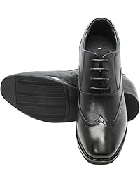 Calto   g51123   3.2 inches Taller   Altura Aumentar Ascensor Zapatos (Negro cordones wing-tip)