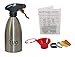 Stainless Steel Oil Sprayer For Cooking, Evo 16 Ounce Reusable Refillable For The Kitchen BBQ With Funnel, Identification Bands And Informational Card.