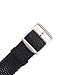 Wrist And Style Perlon Watch Strap (20mm, Black)