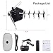 TV Antenna - Mesqool Amplified Outdoor Digital HDTV Antenna 150 Mile Range Motorized 360 Degree Rotation Wireless Remote Control for 2 TVs Support, UHF/VHF 4K 1080P Channels Reception, 40ft Coax Cable