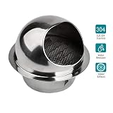 HG POWER 304 Stainless Steel Air Vent Round Grille Ventilation Cover Wall Vent Outlet 6 Inch
