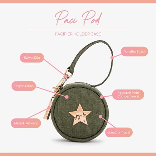 JuJuBe Paci Pod Pacifier Holder, Clip Binky to Diaper Bag or Stroller