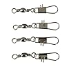 Nsstar-100pcs-Barrel-Swivel-with-Safty-Snap-Connector-Solid-Rings-Fishing