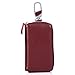 Aladin Large Leather Key Case Wallet with 12 Hooks & 1 Keychain / Ring for Women and Men Wine Red