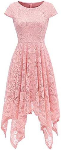 Women's Vintage Lace Solid Spring Vintage Country Rock Cocktail Dress